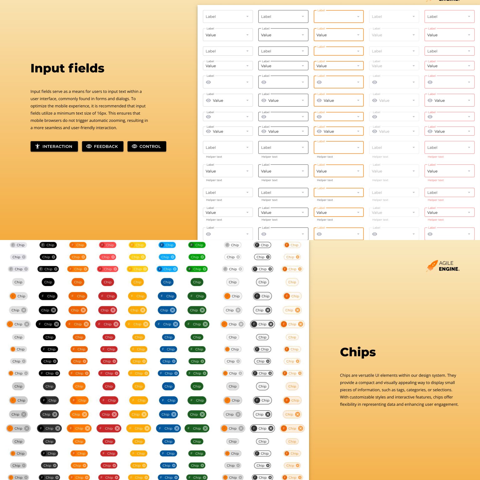 AE Design System form controls, checkboxes and radio buttons