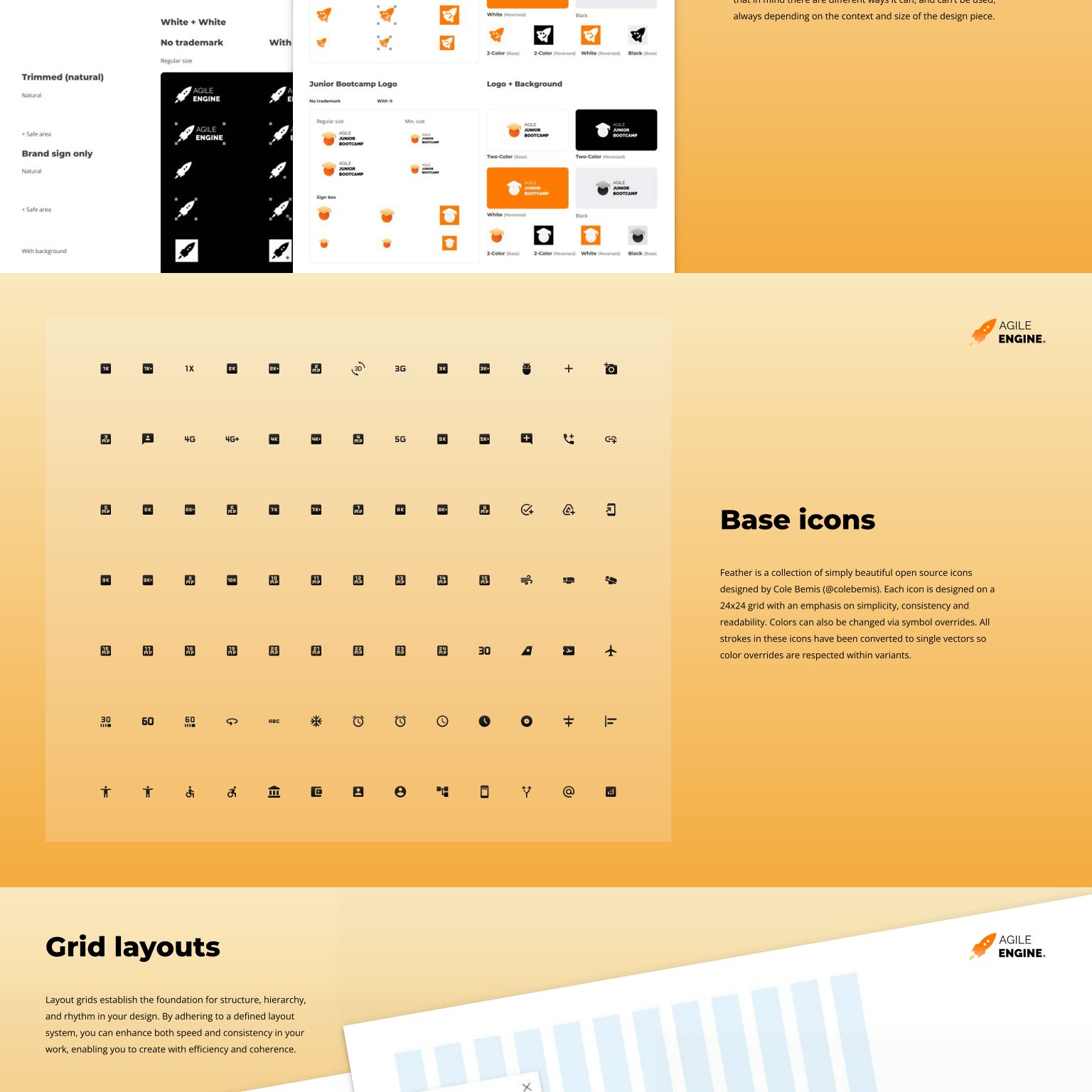 AE Design System logotype rules, master brand and Rocky sub-brand