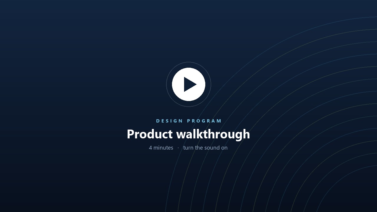 Product walkthrough cover