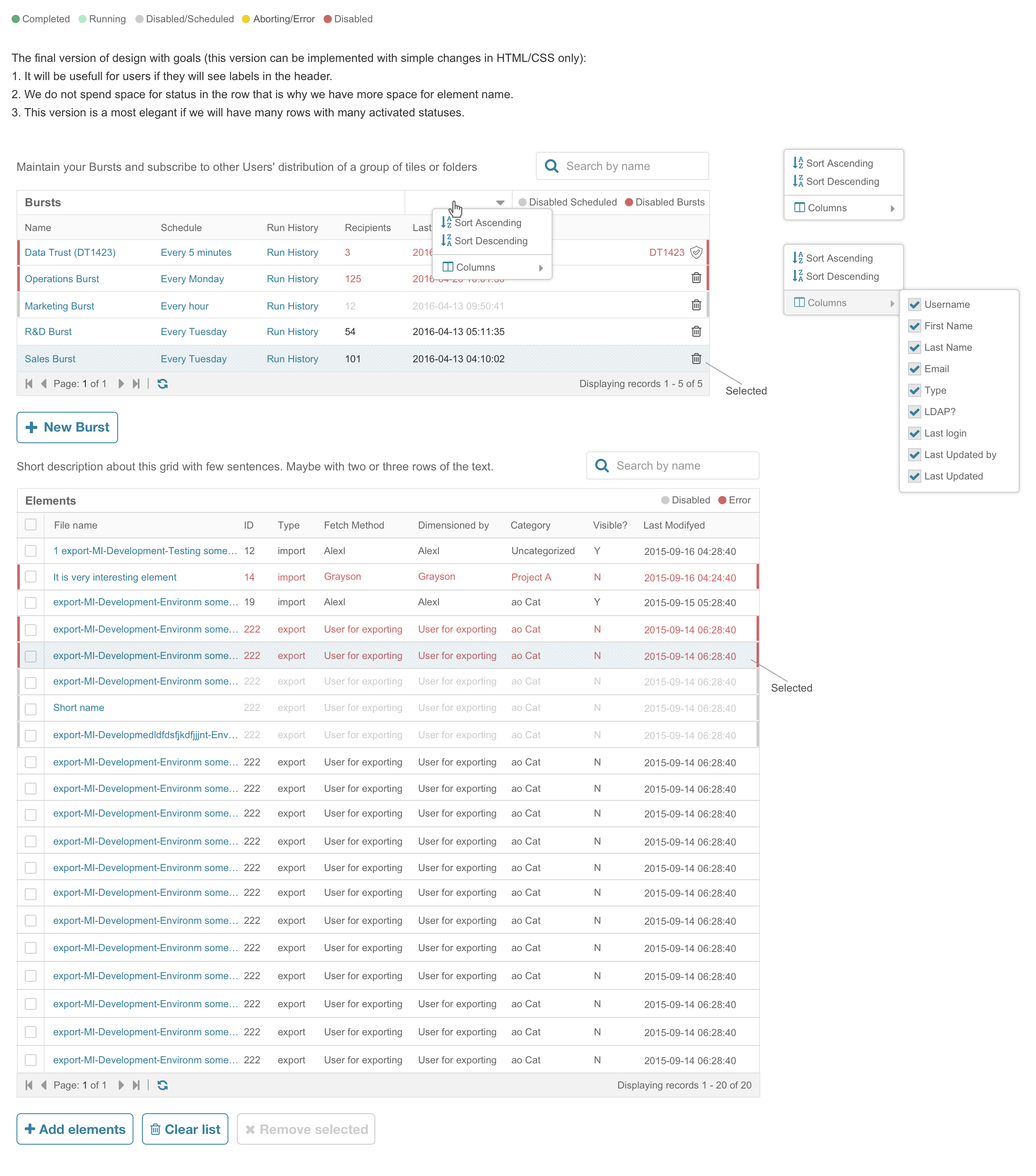 Design for ExtJS